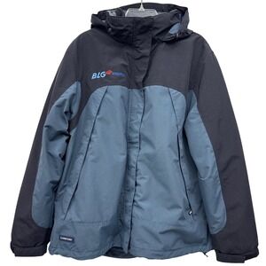 Lands End Work Jacket XL Fleece Lined Removable Hood BLG Logistics